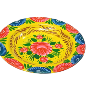 Handcrafted Truck Art Plate – Traditional Pakistani Decorative Plate (Size D-8.5inch)