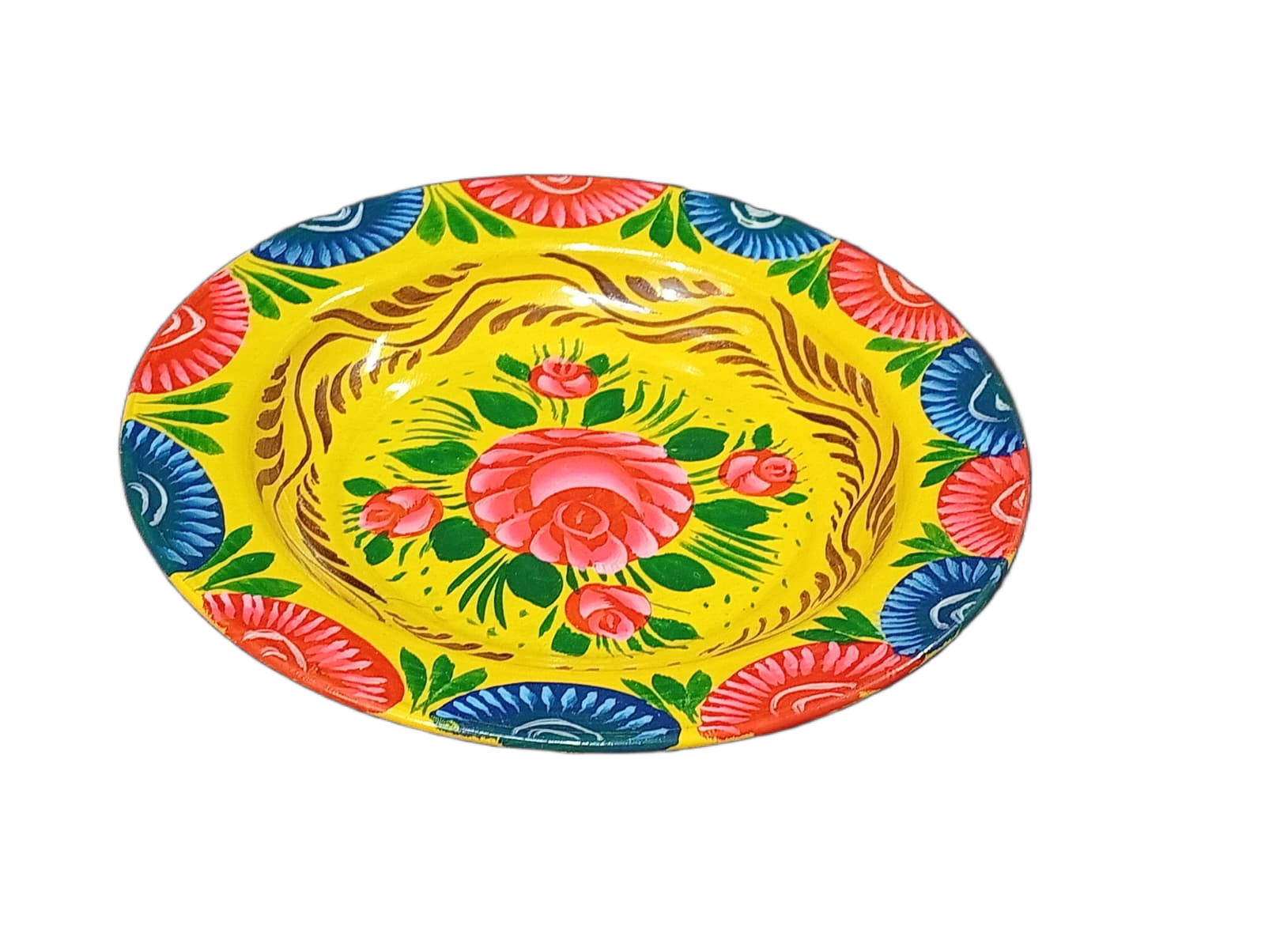 Handcrafted Truck Art Plate – Traditional Pakistani Decorative Plate (Size D-8.5inch) - Image 2