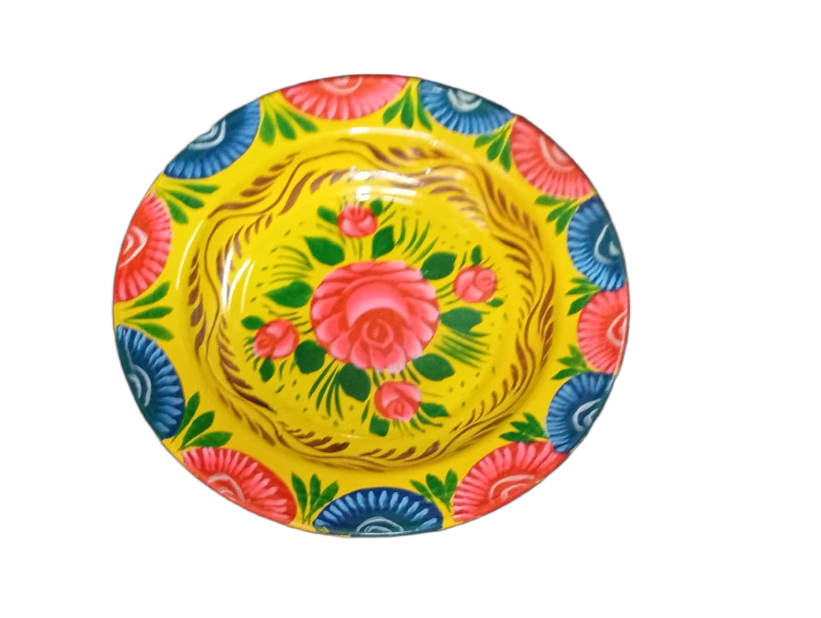 Handcrafted Truck Art Plate – Traditional Pakistani Decorative Plate (Size D-8.5inch) - Image 7