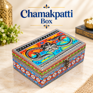 Chamakpatti Box: Real Truck Art Design for Storage and Decoration (W-13 cm, L-20 cm)
