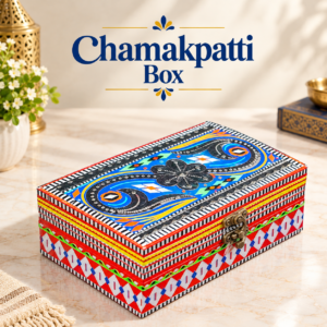 Chamakpatti Box: Real Truck Art Design for Storage and Decoration (W-13 cm, L-20 cm)